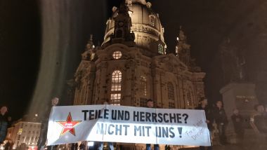 Montagsdemo Dresden Kulturpalast Protest Montag 23.10.2023 Foto-03