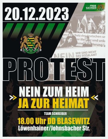 Asyl-Protest Dresden Demonstration 20.12.2023