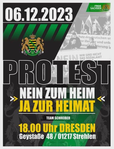 Asyl-Protest Dresden Strehlen Containerdorf Geystrasse